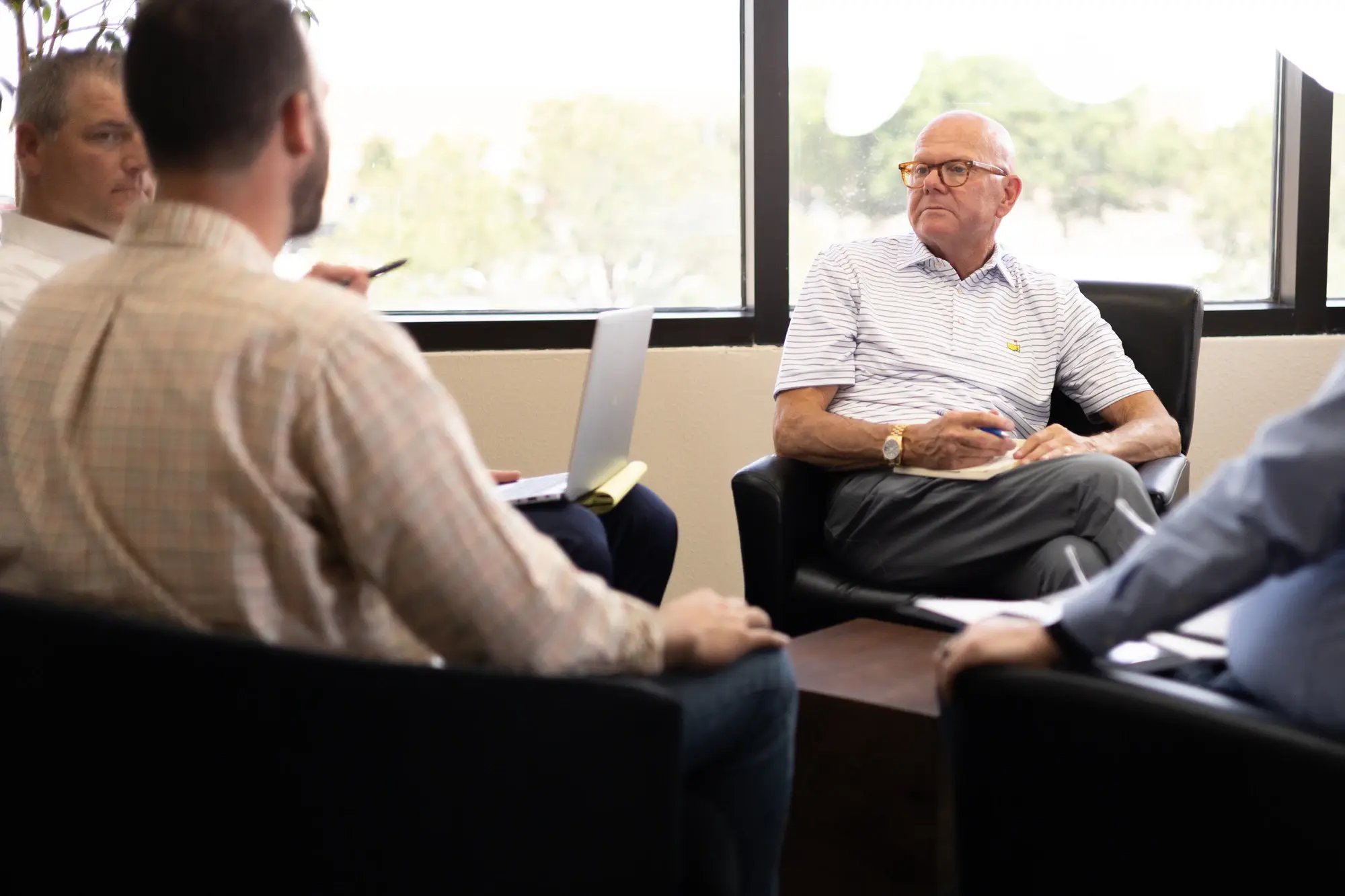 FUNDVIEW leadership meeting in a lounge working session