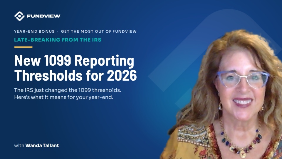 Year-End Bonus: New 1099 Reporting Thresholds for 2026