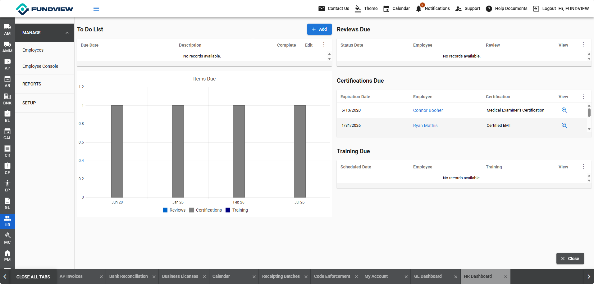 Human Resources screenshot