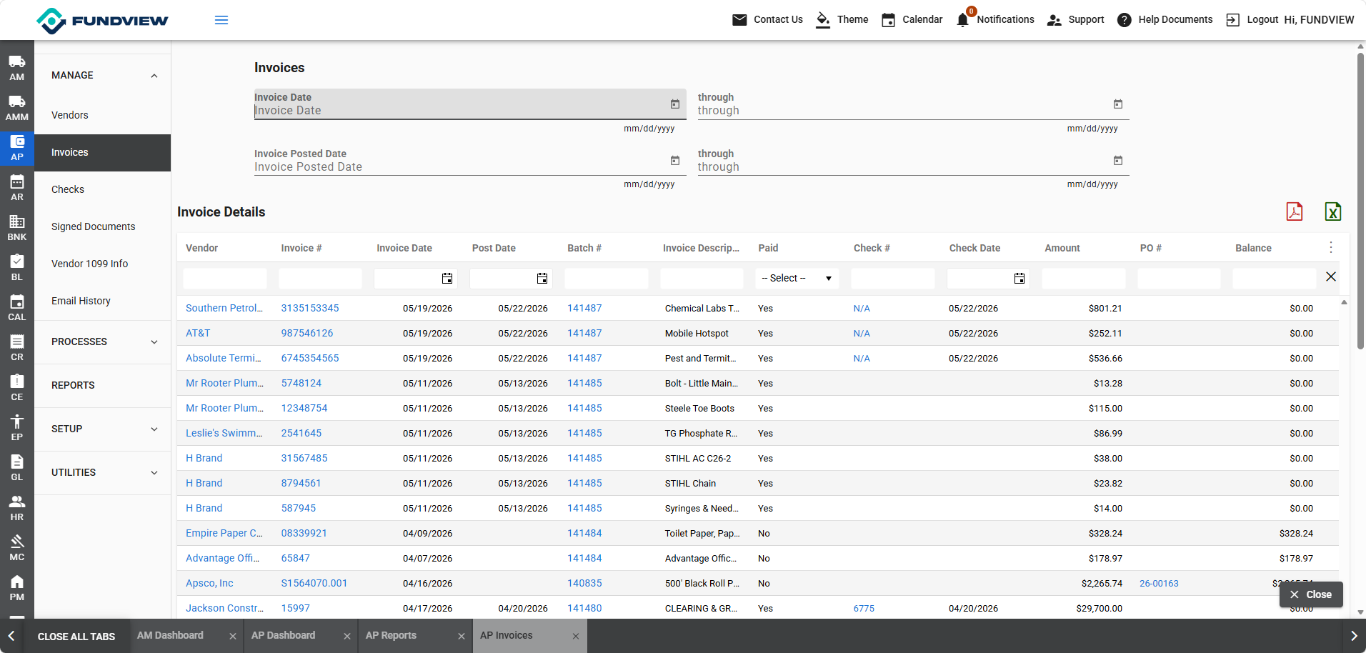 Payments screenshot