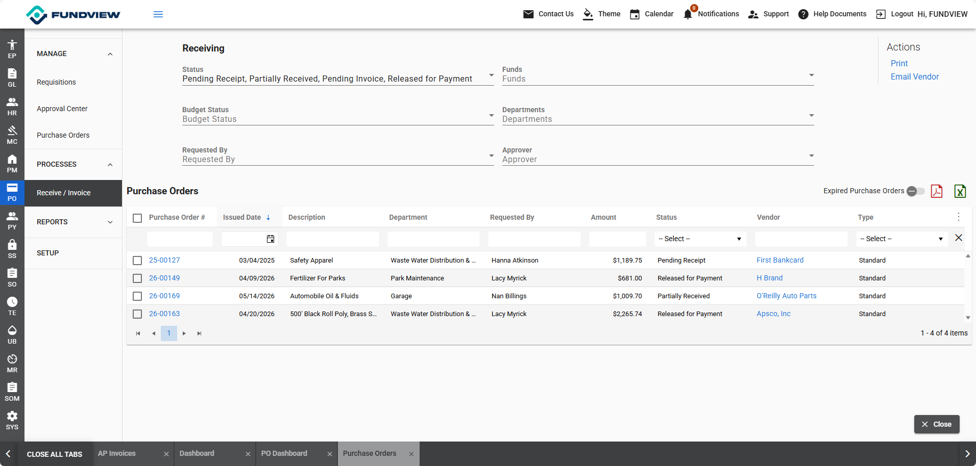 Purchasing screenshot